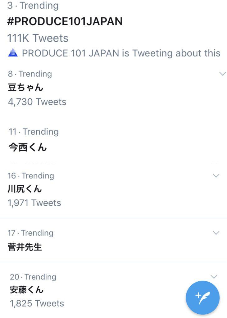 top trending trên twitter